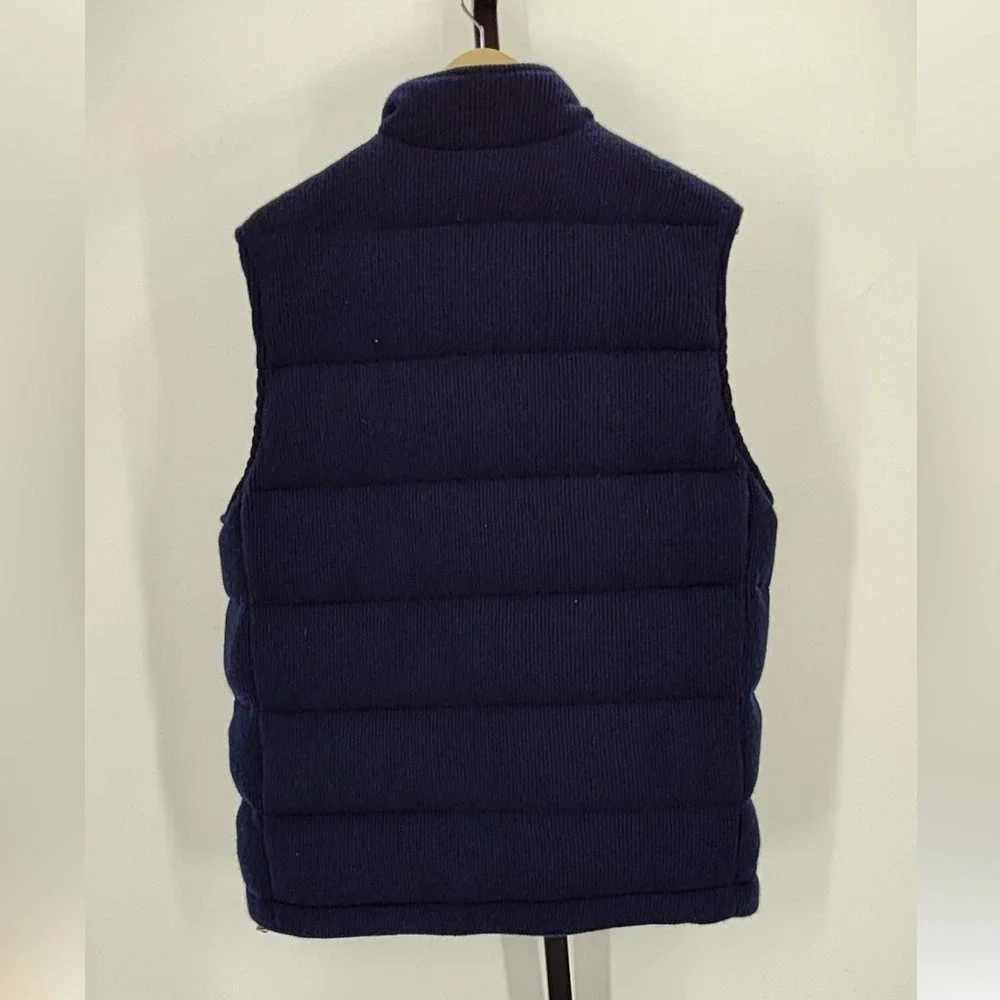 Quince Men's Mongolian Cashmere Puffer Vest Outerwear Blue L